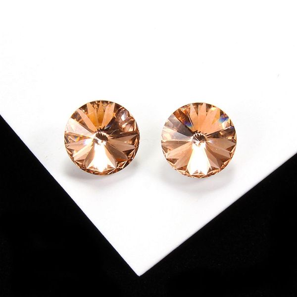 classic round stud earrings real 925 sterling silver champagne crystal stud earrings for women girls party fine jewelry, Golden;silver
classic round stud earrings real 925 sterling silver champagne crystal stud earrings for women girls party fine jewelry, Golden;silver