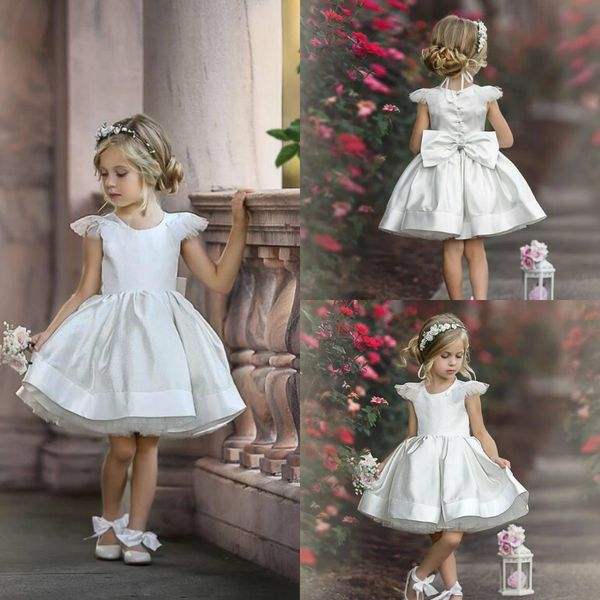 2020 cute short flower girl dresses satin tulle a line first communion dress jewel neck custom made prom gowns party wear, White;blue
2020 cute short flower girl dresses satin tulle a line first communion dress jewel neck custom made prom gowns party wear, White;blue