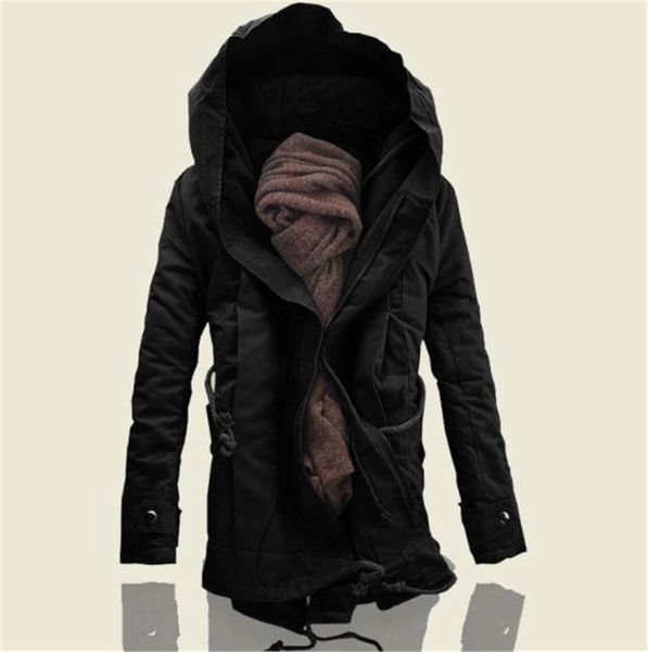 winter plus size long mens coats designer solid color long sleeve hooded mens outerwears fashion cotton loose male clothing, Black
winter plus size long mens coats designer solid color long sleeve hooded mens outerwears fashion cotton loose male clothing, Black
