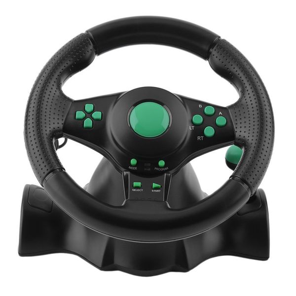 180 degree rotation gaming vibration racing steering wheel with pedals for xbox 360 for ps2 for ps3 pc usb car steering wheel
