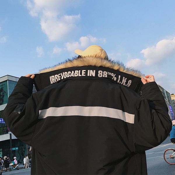autumn 2019 new korean men's national tide hip hop solid color fashion trend fur collar thick loose street casual cotton clothes, Black
autumn 2019 new korean men's national tide hip hop solid color fashion trend fur collar thick loose street casual cotton clothes, Black