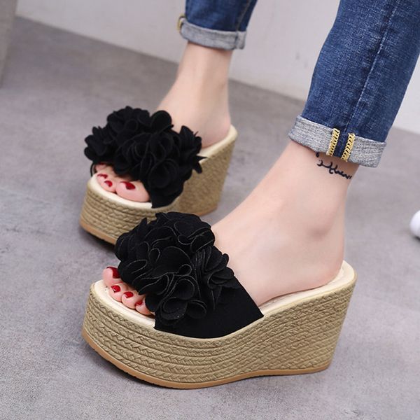 platform slippers 2019 summer shoes woman supper high heels slipper flowers wedges slides platform shoes zapatos mujer 7230, Black
platform slippers 2019 summer shoes woman supper high heels slipper flowers wedges slides platform shoes zapatos mujer 7230, Black
