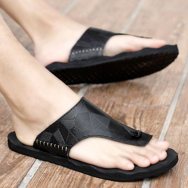 new trend flip flops for men comfortable outdoor slippers men leather slippers man large size 47 beach shoes mens, Black
new trend flip flops for men comfortable outdoor slippers men leather slippers man large size 47 beach shoes mens, Black