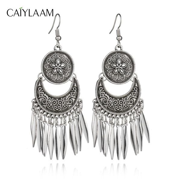 caiylaam ethnic retro wind wild carved flower tassel round drop earrings bohemian nepalese pendant earrings accessories female, Silver
caiylaam ethnic retro wind wild carved flower tassel round drop earrings bohemian nepalese pendant earrings accessories female, Silver