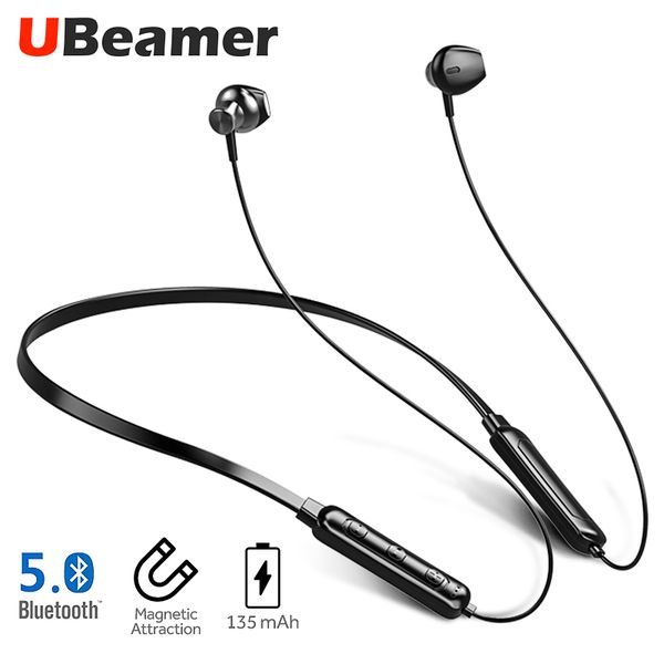 ubeamer q7 bluetooth 5.0 earphone 4d sound wireless headset neck-hanging 135mah large battery magnetic attraction for smartphone
ubeamer q7 bluetooth 5.0 earphone 4d sound wireless headset neck-hanging 135mah large battery magnetic attraction for smartphone
