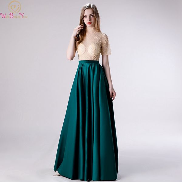 green a-line prom dresses illusion high neck short sleeves wine red gold blue long evening gowns vestidos ceremonia mujer, White;black
green a-line prom dresses illusion high neck short sleeves wine red gold blue long evening gowns vestidos ceremonia mujer, White;black