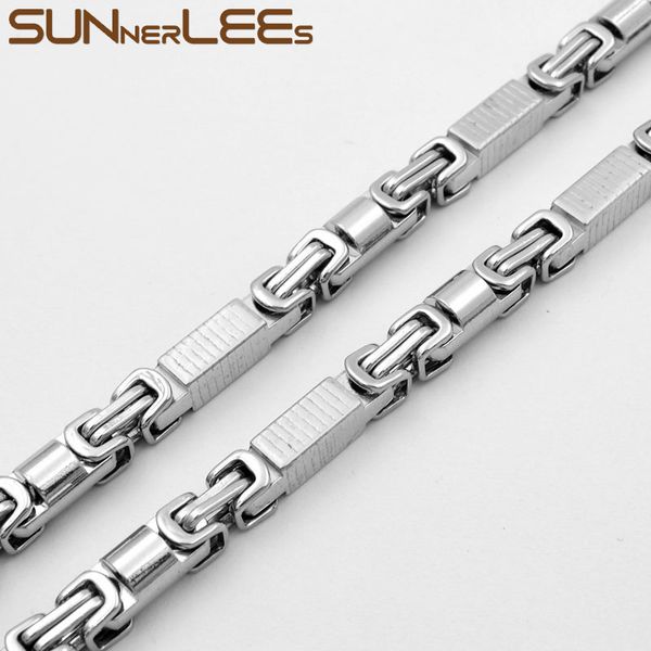 sunnerlees fashion jewelry stainless steel necklace 6mm geometric byzantine link chain silver gold color for men women sc134 n
sunnerlees fashion jewelry stainless steel necklace 6mm geometric byzantine link chain silver gold color for men women sc134 n