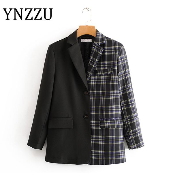 ynzzu chic plaid patchwork women blazer coat 2020 spring autumn streetwear loose jackets for women blazer feminino a1479, White;black
ynzzu chic plaid patchwork women blazer coat 2020 spring autumn streetwear loose jackets for women blazer feminino a1479, White;black