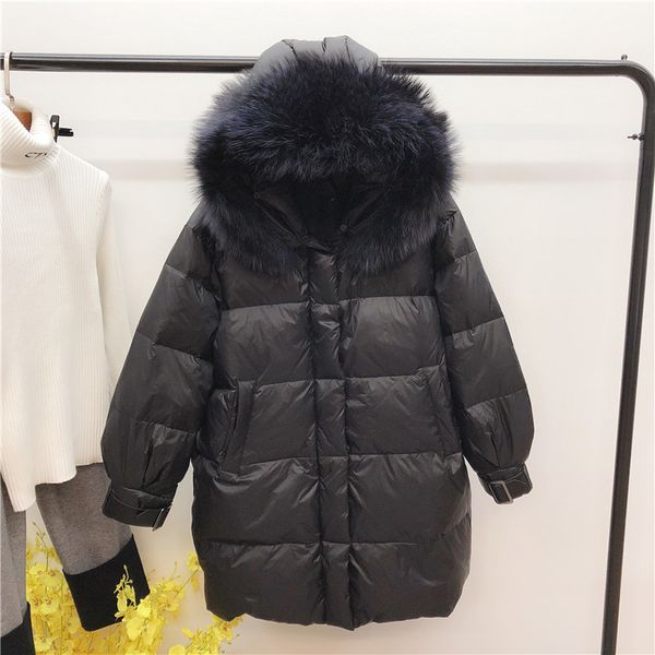 big real raccoon fur 2019 windproof women winter coat duck down jacket parka hooded long down jacket female thick warm outwear, Black
big real raccoon fur 2019 windproof women winter coat duck down jacket parka hooded long down jacket female thick warm outwear, Black