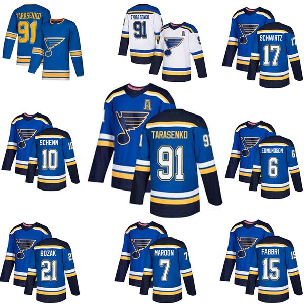 2018-2019 st. louis blues 91 tarasenko 90 o'reilly 7 maroon 17 schwartz 10 schenn 15 fabbri 6 edmundson backes 21 bozak hockey jerseys, Black;red 
2018-2019 st. louis blues 91 tarasenko 90 o'reilly 7 maroon 17 schwartz 10 schenn 15 fabbri 6 edmundson backes 21 bozak hockey jerseys, Black;red