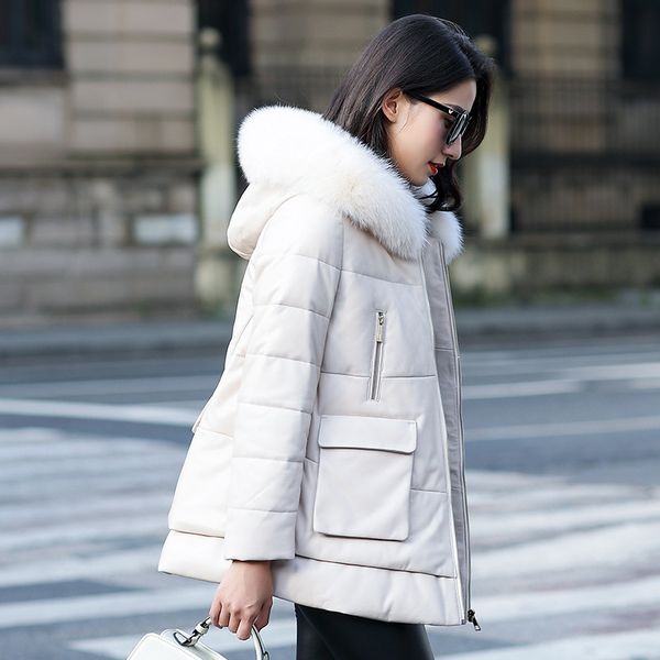 leather jacket women sheepskin genuine leather jacket korean short women clothes 2019 duck down winter coat 069-1 yy962, Black
leather jacket women sheepskin genuine leather jacket korean short women clothes 2019 duck down winter coat 069-1 yy962, Black