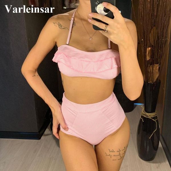 6 colors ruffled bikini high waist swimsuit 2019 women swimwear two-pieces bikini set bather bathing suit swim wear v1183b
6 colors ruffled bikini high waist swimsuit 2019 women swimwear two-pieces bikini set bather bathing suit swim wear v1183b