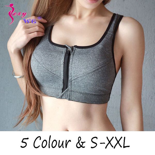 sexywg women zipper push up sports bras vest underwear proof breathable gym fitness athletic running yoga bh sport, White;black
sexywg women zipper push up sports bras vest underwear proof breathable gym fitness athletic running yoga bh sport, White;black