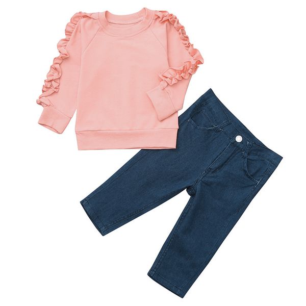 toddler infant baby girl cotton clothes set ruffle long sleeve bodysuit bowknot denim pants cute outfits clothes girl 0-24m, White
toddler infant baby girl cotton clothes set ruffle long sleeve bodysuit bowknot denim pants cute outfits clothes girl 0-24m, White