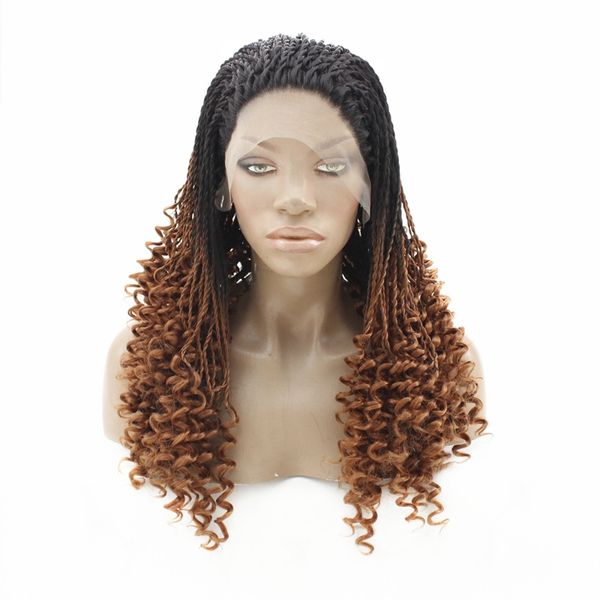 ombre brown african american micro braided lace wig lace front synthetic braided wigs kinky curly hair heat resistant wig, Black
ombre brown african american micro braided lace wig lace front synthetic braided wigs kinky curly hair heat resistant wig, Black