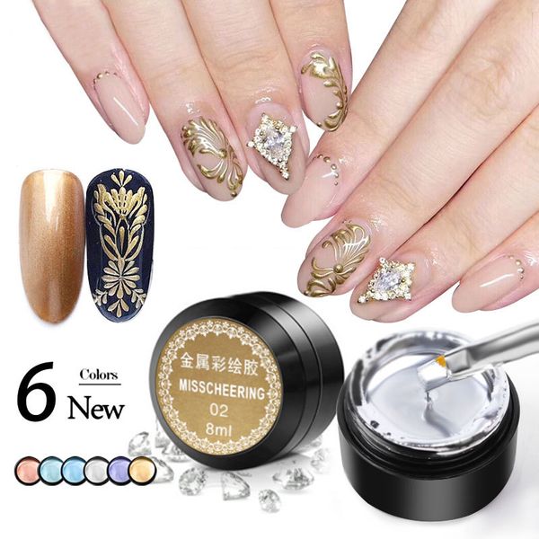 8ml nail polish gel bread side hook line pull line glue 6 color nail polish long lasting soak off poly gel art charms tslm1, Red;pink
8ml nail polish gel bread side hook line pull line glue 6 color nail polish long lasting soak off poly gel art charms tslm1, Red;pink