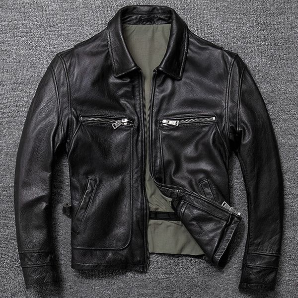 yrbrand new men genuine leather jacket.winter warm brown vintage cowhide coat.us classic casual jacket sales, Black
yrbrand new men genuine leather jacket.winter warm brown vintage cowhide coat.us classic casual jacket sales, Black