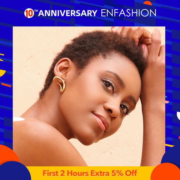 enfashion punk geometric curve stud earrings for women gold color three dimensional earings fashion jewelry oorbellen ec191026, Golden
enfashion punk geometric curve stud earrings for women gold color three dimensional earings fashion jewelry oorbellen ec191026, Golden