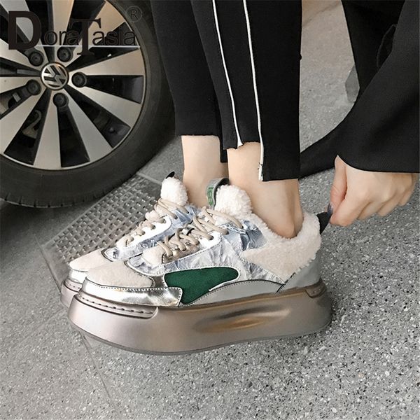 doratasia new brand genuine leather sneakers women fashion horsehair lace up shoes woman mixed colors casual soft flats 2020, Black
doratasia new brand genuine leather sneakers women fashion horsehair lace up shoes woman mixed colors casual soft flats 2020, Black