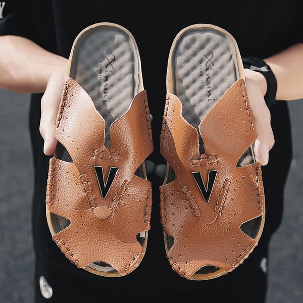 2019 summer new style trend leisure slippers men's anti-slip slippers soft-sole breathable youth fashion fashion man sandals, Black
2019 summer new style trend leisure slippers men's anti-slip slippers soft-sole breathable youth fashion fashion man sandals, Black