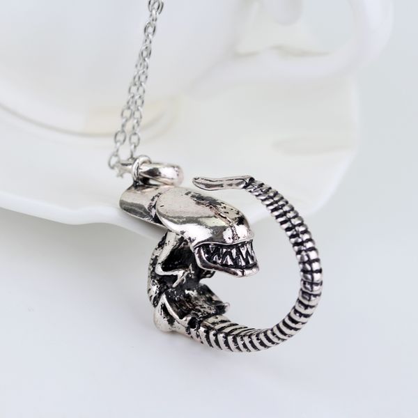 cool horror movie crawl alien & cub monster antique pendant necklace exaggerated punk style men gift for fans, Silver
cool horror movie crawl alien & cub monster antique pendant necklace exaggerated punk style men gift for fans, Silver