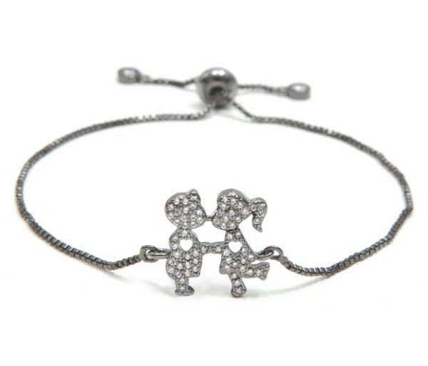 gold silver chain bracelet micro pave cz rope cubic zirconia bracelet adjusted macrame loves kiss gc434 charms bangles gift, Black
gold silver chain bracelet micro pave cz rope cubic zirconia bracelet adjusted macrame loves kiss gc434 charms bangles gift, Black