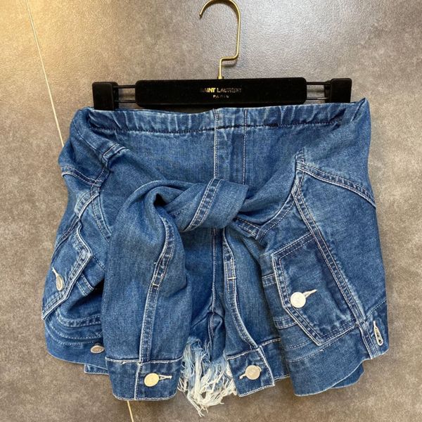 deat 2020 summer new arrivals fashion design fake two piece high waist ripped blue denim shorts women mj230
deat 2020 summer new arrivals fashion design fake two piece high waist ripped blue denim shorts women mj230