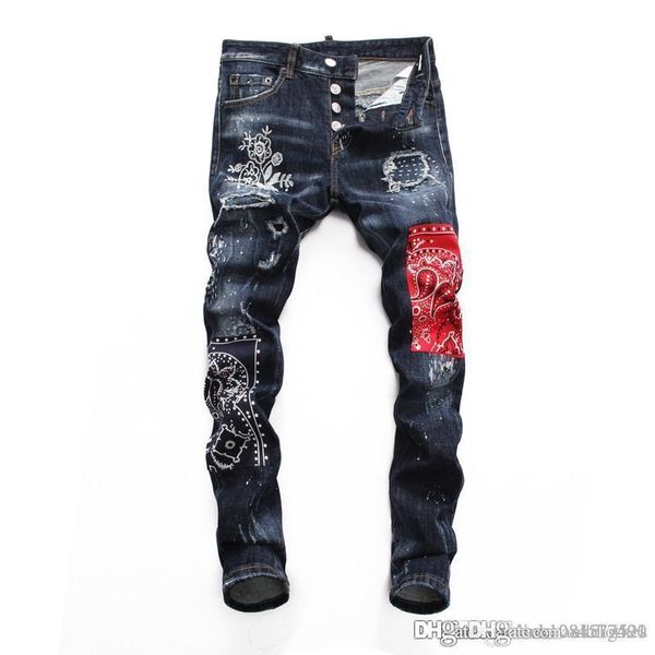 2019 mens designer jeans men's skinny fashion designer shorts slim holebreaking trend autumn and winter mens designer pants, Blue
2019 mens designer jeans men's skinny fashion designer shorts slim holebreaking trend autumn and winter mens designer pants, Blue