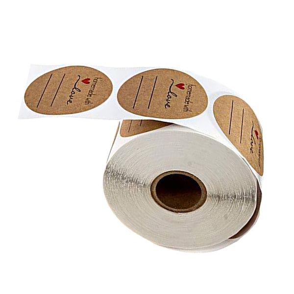 1\" inch round natural kraft handmade with love stickers gift label stickers, 500 adhesive labels per roll
1\" inch round natural kraft handmade with love stickers gift label stickers, 500 adhesive labels per roll