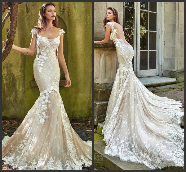 new cap sleeve lace mermaid wedding dresses tulle applique seen through back court train country wedding bridal gowns robe de mariée custom, White
new cap sleeve lace mermaid wedding dresses tulle applique seen through back court train country wedding bridal gowns robe de mariée custom, White