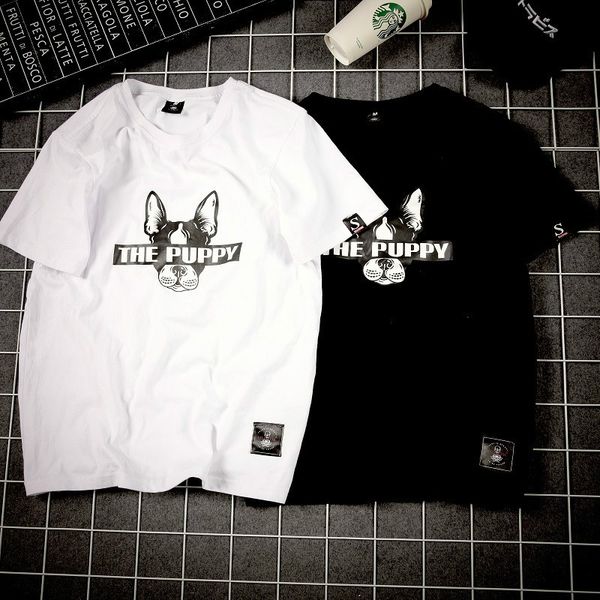 2020 designer black and white fashion style summer men's women designer t-shirt cotton puppy printing half-sleeved shirt tide clothing, White;black
2020 designer black and white fashion style summer men's women designer t-shirt cotton puppy printing half-sleeved shirt tide clothing, White;black