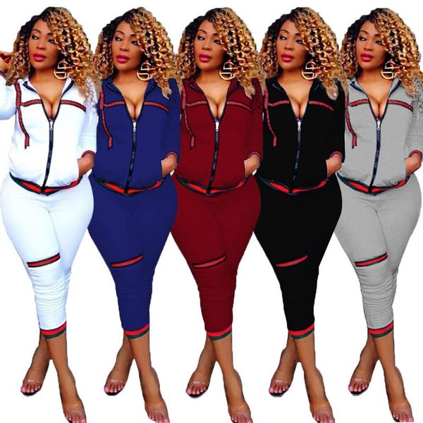 black/white/blue/wine autumn/winter style women set two pieces front zipper up with pockets calf-length pants suits online
black/white/blue/wine autumn/winter style women set two pieces front zipper up with pockets calf-length pants suits online