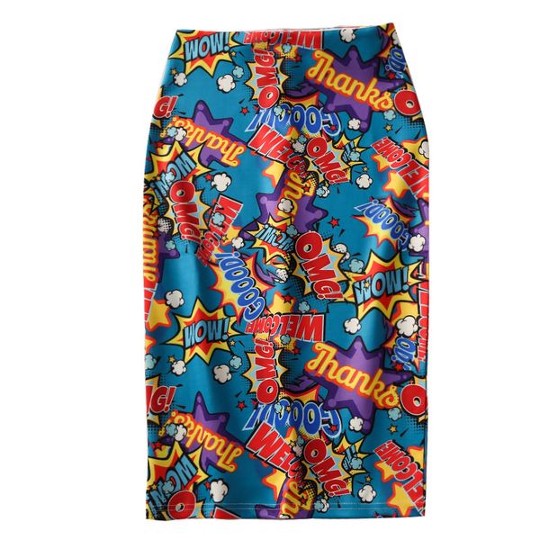 2019 summer women pencil skirts europe colorful omg letters printing high waist slim midi split skirt female falda sp533, Black
2019 summer women pencil skirts europe colorful omg letters printing high waist slim midi split skirt female falda sp533, Black