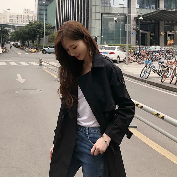 2020 spring new style windbreaker women's long fashion woman clothes korean solid color loose trench gothic coat women, Tan;black
2020 spring new style windbreaker women's long fashion woman clothes korean solid color loose trench gothic coat women, Tan;black