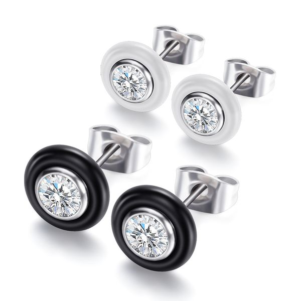 fashion jewelry titanium steel silver black and white ceramic inlay zircon stud earrings wholesale earrings for women fashion jewelry, Golden;silver
fashion jewelry titanium steel silver black and white ceramic inlay zircon stud earrings wholesale earrings for women fashion jewelry, Golden;silver
