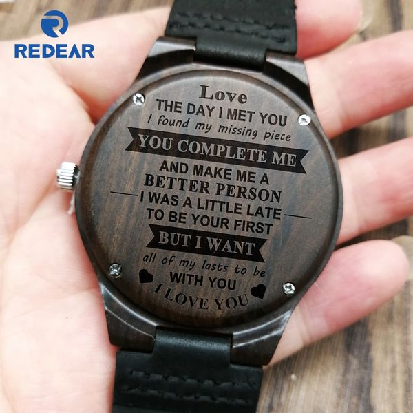 the day i met you - for boyfriend engraved wooden watch, Slivery;brown
the day i met you - for boyfriend engraved wooden watch, Slivery;brown