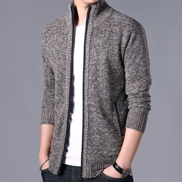 2019 new sweater men autumn winter sweatercoats male thick cashmere wool mens sweater jackets casual zipper knitted outerwear, White;black
2019 new sweater men autumn winter sweatercoats male thick cashmere wool mens sweater jackets casual zipper knitted outerwear, White;black