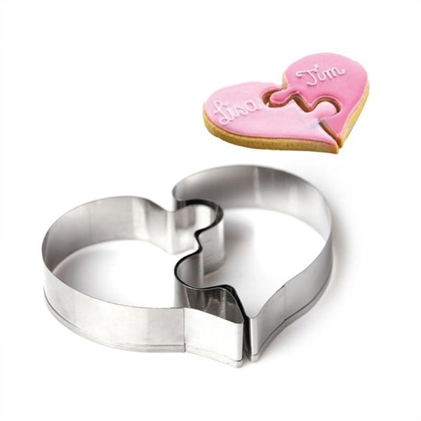 2 pcs heart cookie molds left right heart shaped cookie cutter funny love wedding puzzles romantic cookies mold biscuits stamp
2 pcs heart cookie molds left right heart shaped cookie cutter funny love wedding puzzles romantic cookies mold biscuits stamp