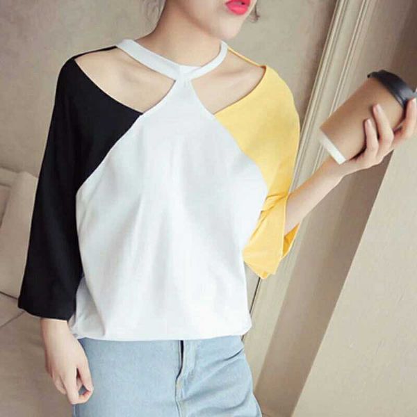 сексуальная холтер лоскутная женский футболка 3/4 рукав сыпучие harajuku женщины футболки женские дамы элегантные femme вскользь тройники, White
сексуальная холтер лоскутная женский футболка 3/4 рукав сыпучие harajuku женщины футболки женские дамы элегантные femme вскользь тройники, White