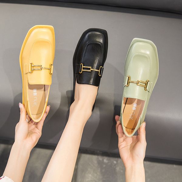 gentle small leather shoes female korean version 2020 spring and autumn square head low-heeled shoes one pedal loafers, Black
gentle small leather shoes female korean version 2020 spring and autumn square head low-heeled shoes one pedal loafers, Black