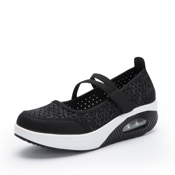 summer 2020 new mesh flat shoes; wedge heel platform shoes breathable and comfortable air cushion women's shoes zapatos mujer, Black
summer 2020 new mesh flat shoes; wedge heel platform shoes breathable and comfortable air cushion women's shoes zapatos mujer, Black