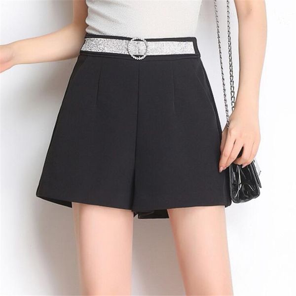 high waist shorts summer korean version of the self-cultivation zipper drilling three pants a word women shorts plus size, White;black
high waist shorts summer korean version of the self-cultivation zipper drilling three pants a word women shorts plus size, White;black