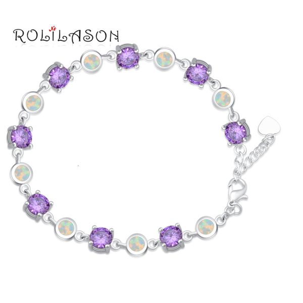 rolilason purple zircon purple created fire opal 925 silver stamped charm bracelets women obs089, Golden;silver
rolilason purple zircon purple created fire opal 925 silver stamped charm bracelets women obs089, Golden;silver