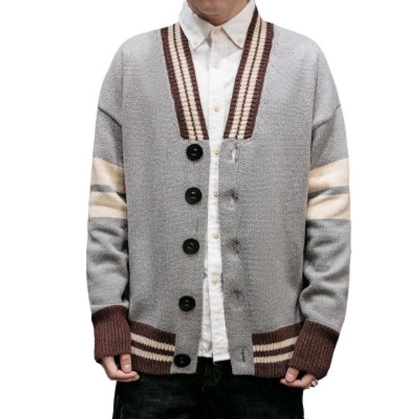 men's sweaters men autumn winter sweater cardigan striped v neck homme outerwear clothing plus size male coats, White;black
men's sweaters men autumn winter sweater cardigan striped v neck homme outerwear clothing plus size male coats, White;black