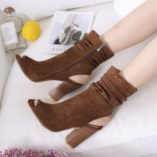 2019 summer new style large size fish mouth high-heel chunky-heel women's sandals straight line buckle ankle strap casual women, Black
2019 summer new style large size fish mouth high-heel chunky-heel women's sandals straight line buckle ankle strap casual women, Black