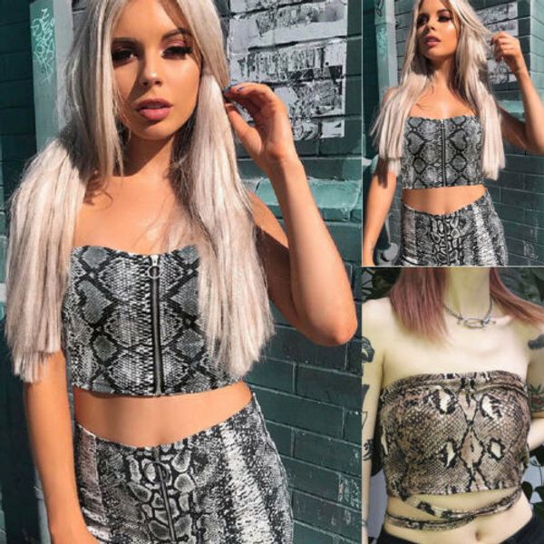 2019 summer women off shoulder tank vest snake print zipper blouse sleeveless zip crop shirt new
2019 summer women off shoulder tank vest snake print zipper blouse sleeveless zip crop shirt new