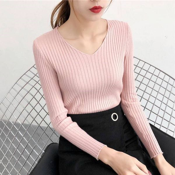 new winter women solid knitted sweater and pullover v-neck casual sueter mujer ladies long sleeve sweet korean jumper, White;black
new winter women solid knitted sweater and pullover v-neck casual sueter mujer ladies long sleeve sweet korean jumper, White;black