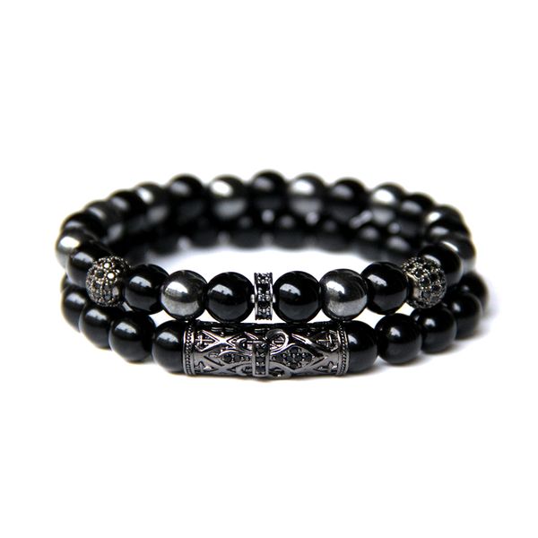 2pcs men jewelry with power hematite stone and natural black onyx stone beaded bracelet for women men energy bracelet gifts
2pcs men jewelry with power hematite stone and natural black onyx stone beaded bracelet for women men energy bracelet gifts