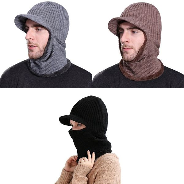 winter ribbed knitted beanie hat thick fleece lining thermal visor neck warmer cap solid color cycling outdoor face mask
winter ribbed knitted beanie hat thick fleece lining thermal visor neck warmer cap solid color cycling outdoor face mask