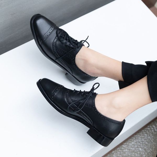 leather shoes pq2-1l lace-up patent leather flat shoes korean-style small 2020 spring new style square head wo, Black
leather shoes pq2-1l lace-up patent leather flat shoes korean-style small 2020 spring new style square head wo, Black